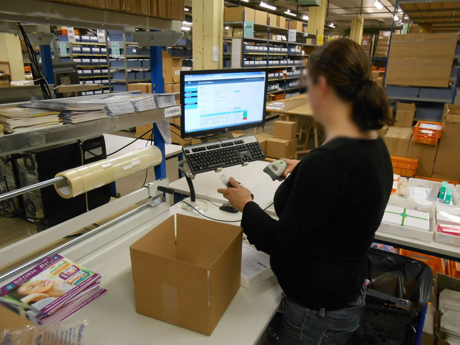 Scann produits Préparation de colis - Stock en temps réel